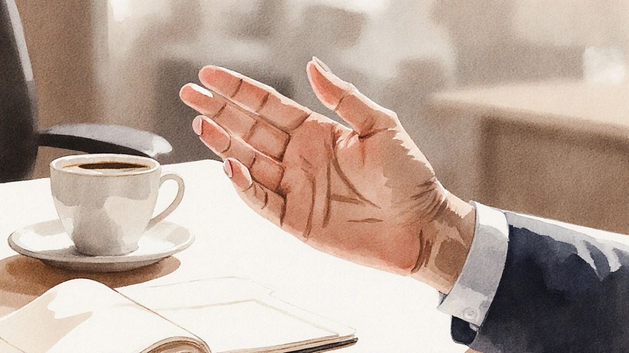 Čisté ruce v pohybu během hovoru, s hydratovanou kůží a bez špíny pod nehty.