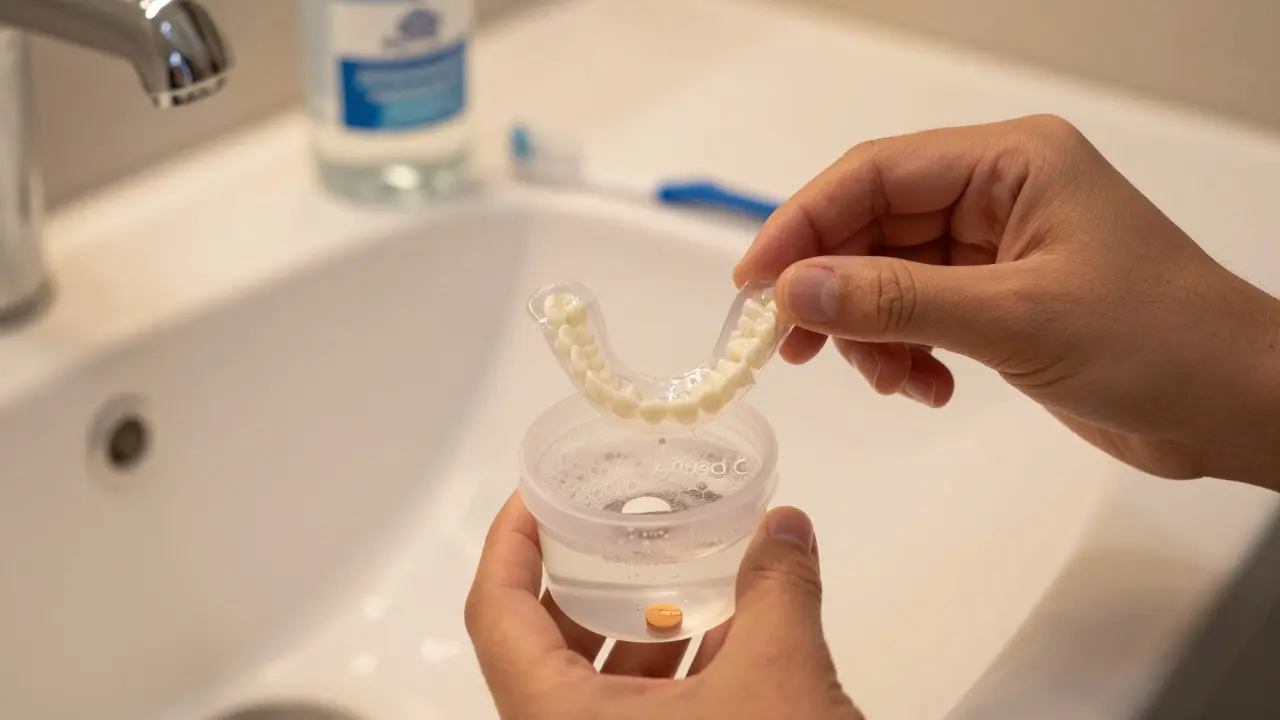 Jak používat čistící tablety Corega pro nasazovací zuby: krok za krokem