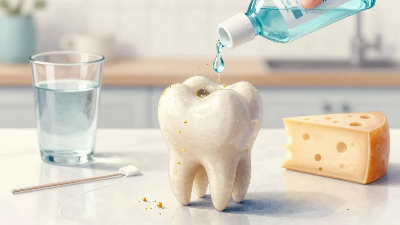 Minerály obnovují zubní sklovinu pod vlivem fluoru a zdravých návyků