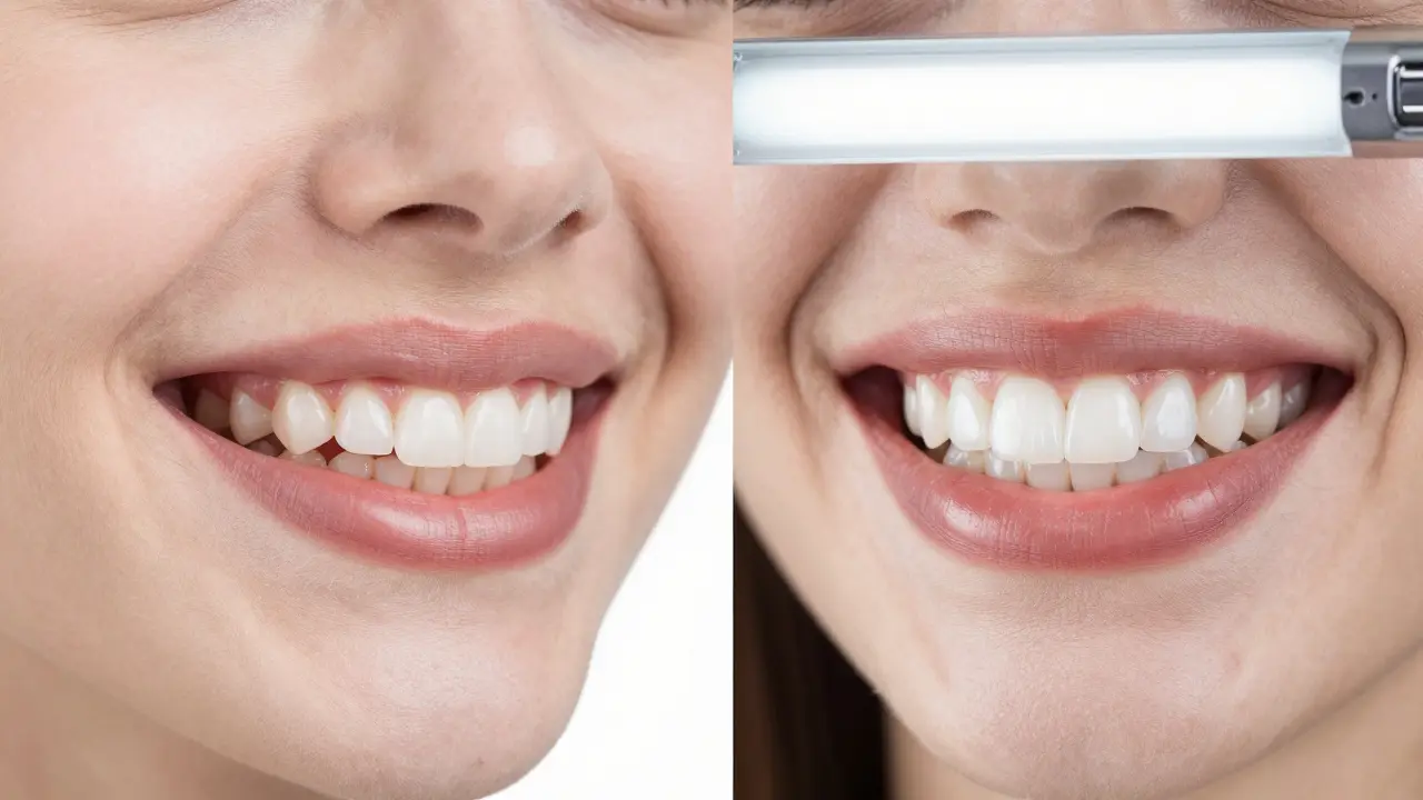 Contrasting natural smile versus artificial veneer smile with signs of damage.