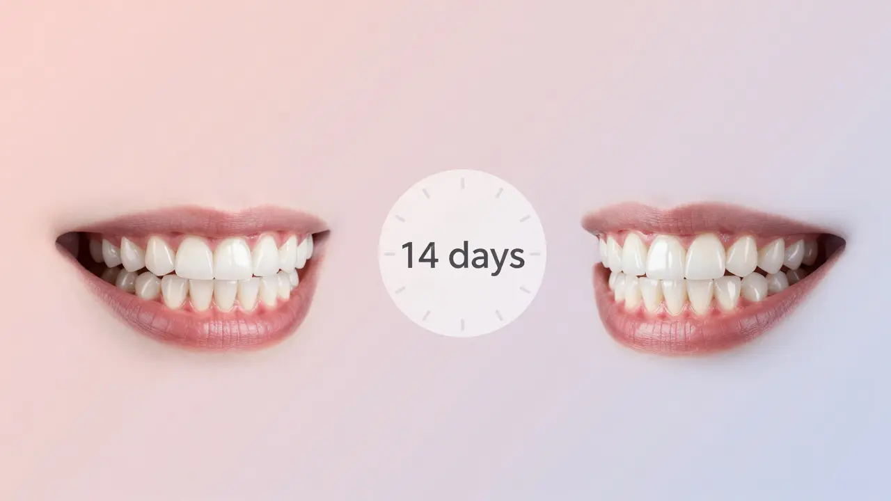 Dva úsměvy: jeden s nesouladem barev, druhý s harmonickou shodou zubů a nové korunky.