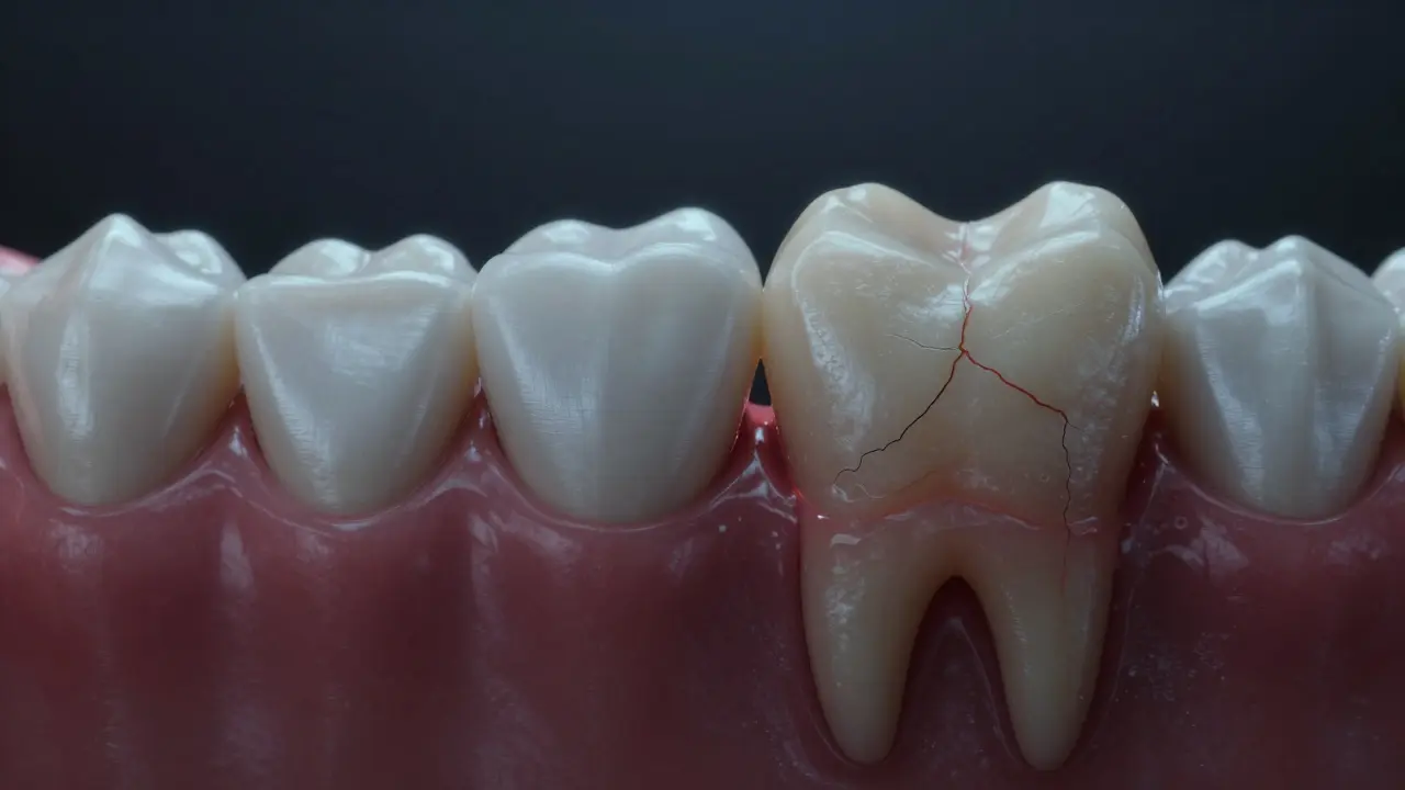 Přeměna měkkého plaku na zubní kámen s příznaky zánětu dásní