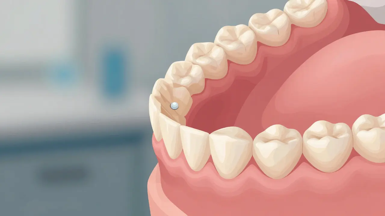 Zubní protéza je jemně nasazována do úst s minimálním tlakem.