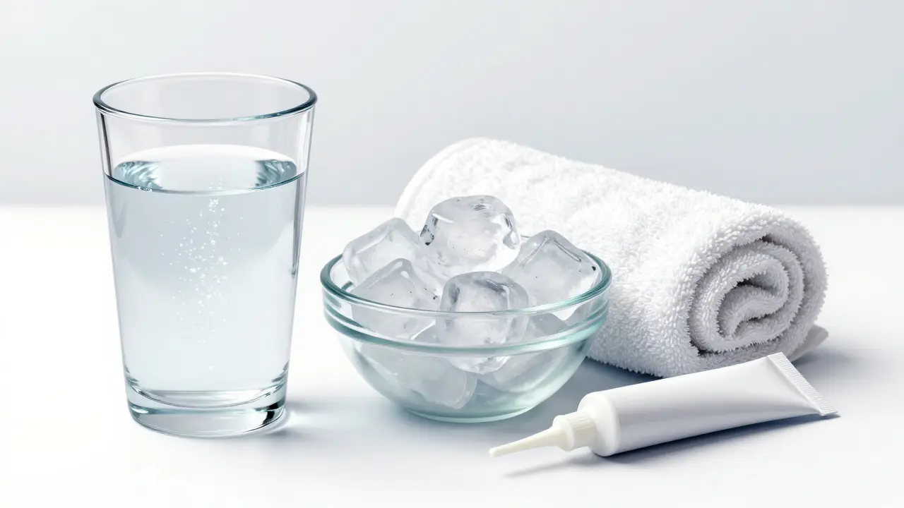 Domácí prostředky na úlevu od bolesti: sůl, led a gel
