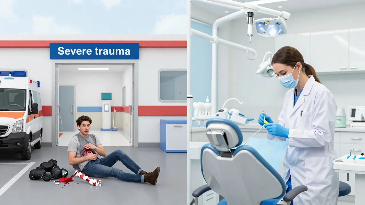 Rozdíl mezi záchrannou službou a soukromou stomatologickou péčí