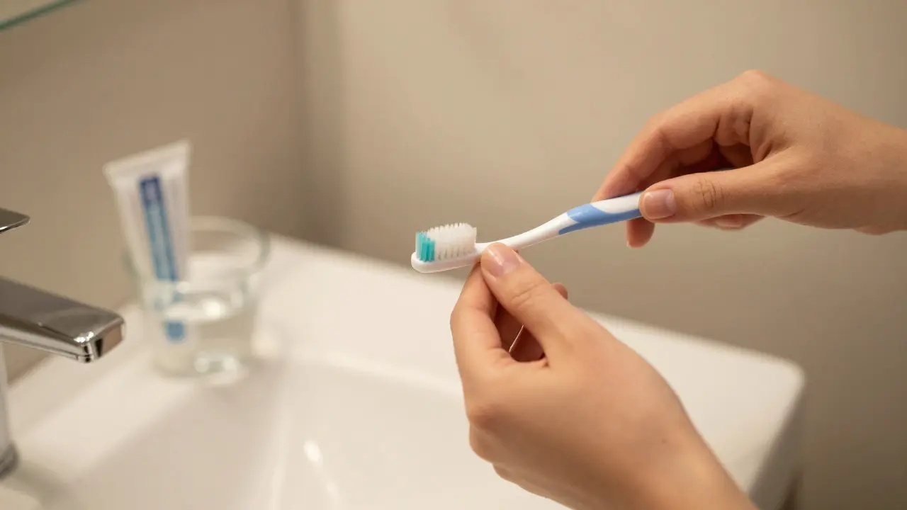 Jemné čištění zubů měkkým kartáčkem po kyretáži pro snížení citlivosti