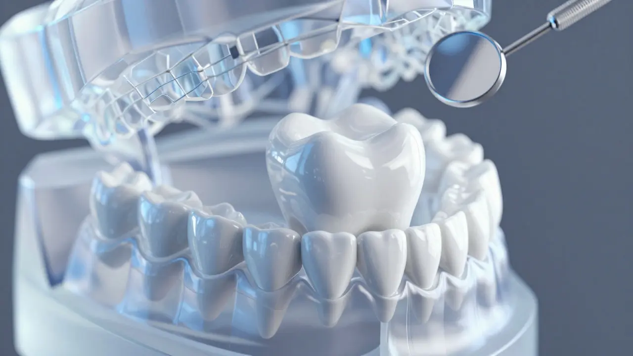3D vizualizace korekce zubů a fixačního aparátu
