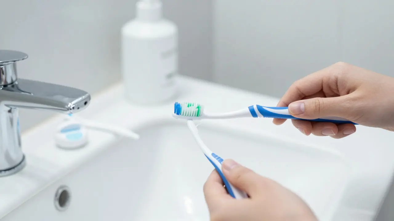 Správná technika čištění zubů měkkým kartáčkem pod úhlem 45 stupňů
