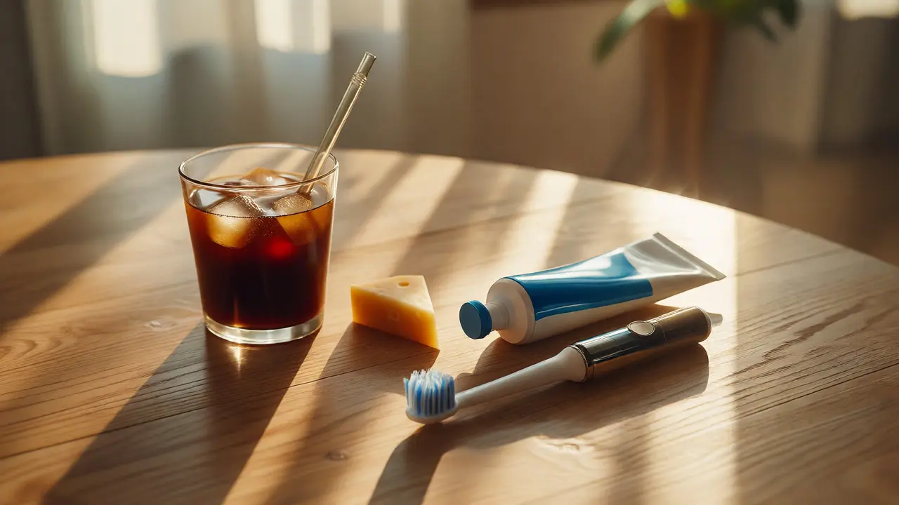 Preventivní návyky: káva se slamkou, sýr a bělící pasta